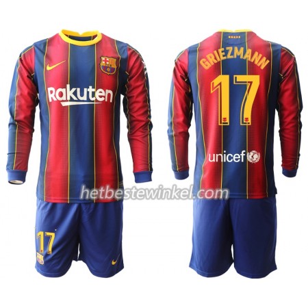 FC Barcelona Antoine Griezmann 17 Voetbaltenues Kind Thuis 2020/21 - LS (+ Korte broeken)